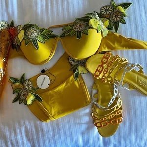 Andrea Iyamah Mona Mustard Bikini.